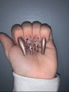 Rose gold butterfly